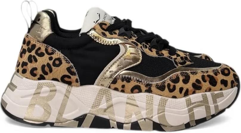 Voile Blanche Club105 leopard-print sneakers Beige