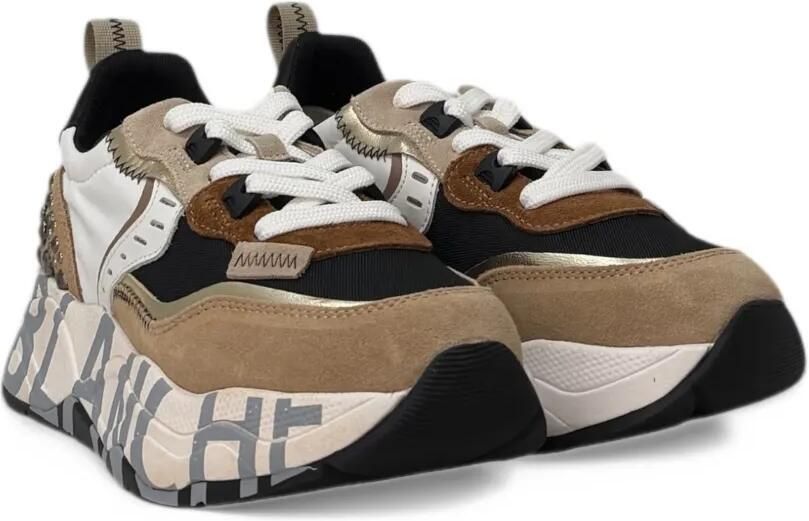Voile Blanche Club105 studded chunky sneakers Beige - Foto 2