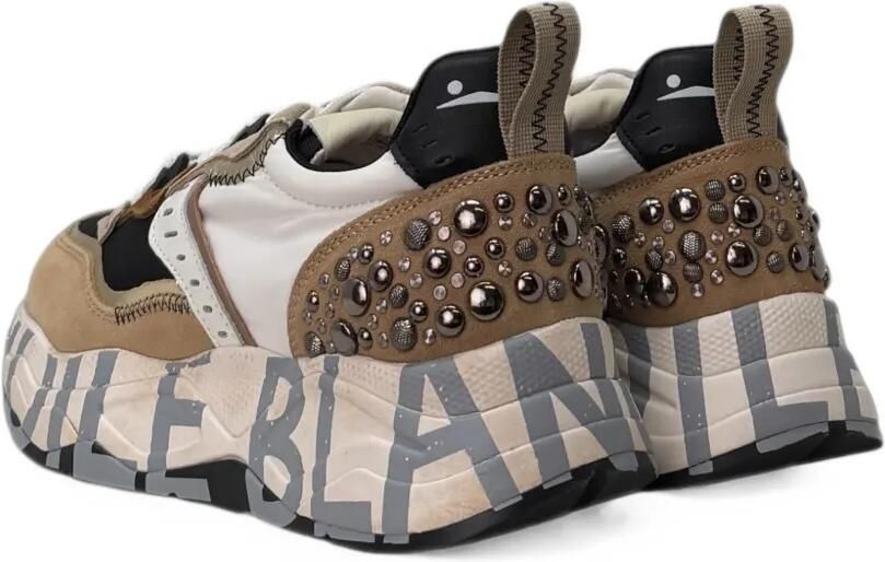 Voile Blanche Club105 studded chunky sneakers Beige - Foto 4