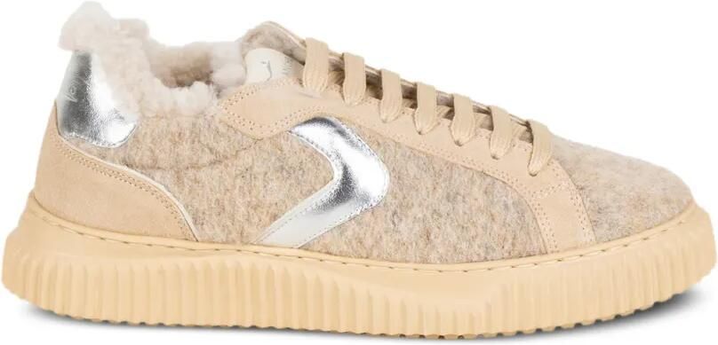 Voile Blanche Lipari metallic-trim sneakers Beige