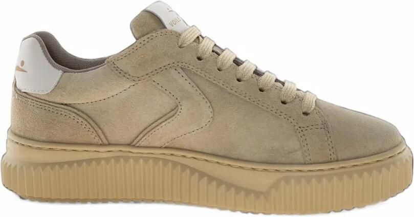 Voile Blanche logo-patch panelled sneakers Beige