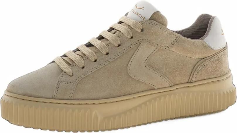 Voile Blanche logo-patch panelled sneakers Beige - Foto 4