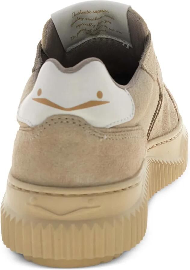 Voile Blanche logo-patch panelled sneakers Beige - Foto 3