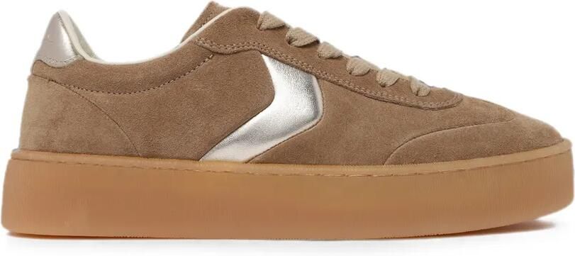 Voile Blanche Metallic suède sneakers Beige