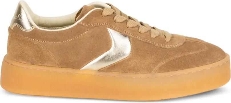 Voile Blanche Mind 02 W metallic-panelled platform sneakers Beige