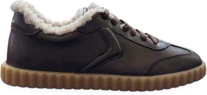 Voile Blanche Sneakers met amandelvormige neus Bruin