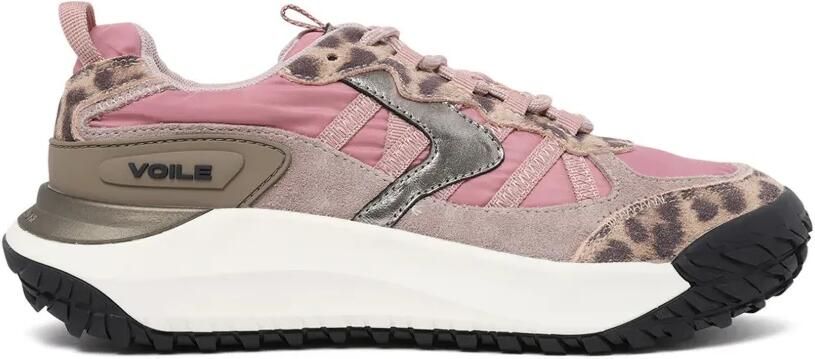 Voile Blanche Sneakers met luipaardprint en vlakken Roze