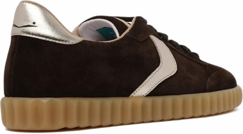 Voile Blanche Suède sneakers met metallic afwerking Bruin