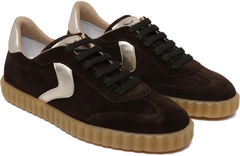 Voile Blanche Suède sneakers met metallic afwerking Bruin - Foto 3