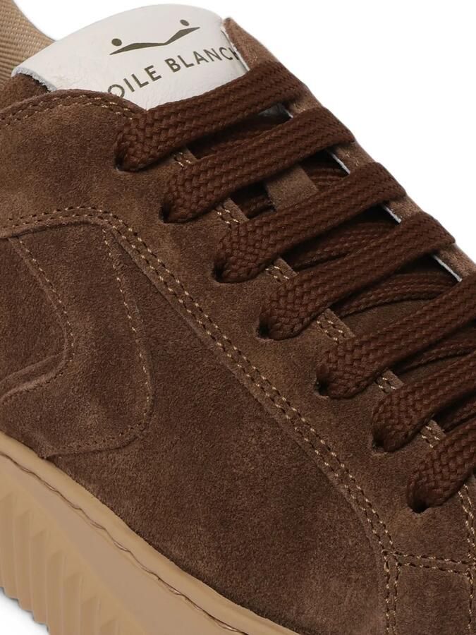 Voile Blanche Suède sneakers met plateauzool Bruin