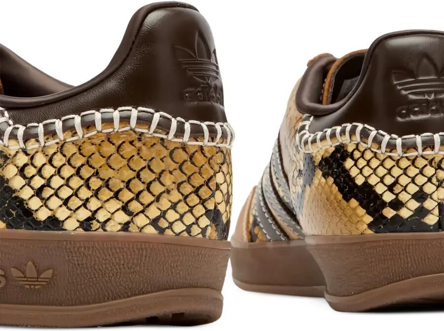 Wales Bonner x adidas Originals Gazelle leren sneakers met slangen-reliëf Bruin - Foto 3