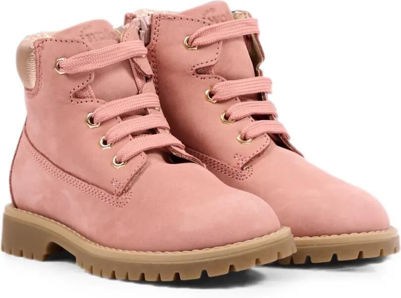 Walkey Enkellaarzen met veters Roze
