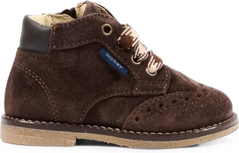 Walkey Leren enkellaarzen met brogue-detail Bruin - Foto 5