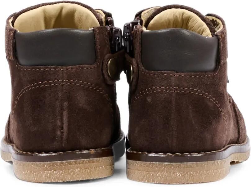Walkey Leren enkellaarzen met brogue-detail Bruin - Foto 3