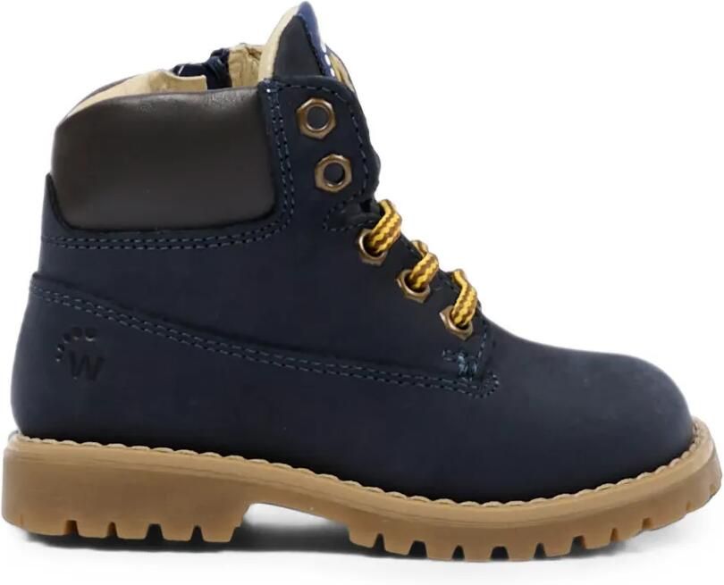 Walkey Leren veterlaarzen Blauw