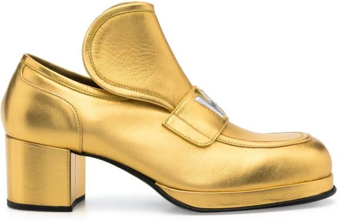 Walter Van Beirendonck Love loafers Goud