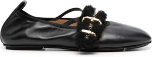Wandler Ballerina's met ronde neus Zwart