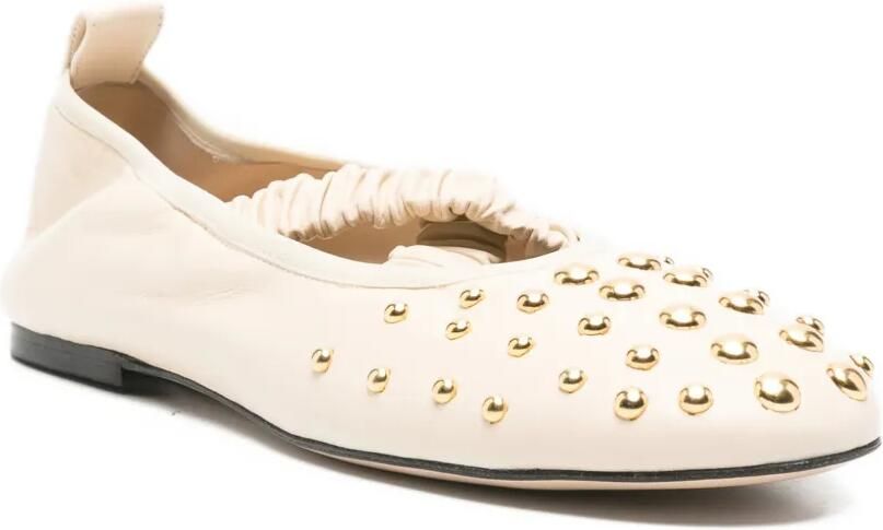 Wandler Ballerina's verfraaid met studs en ruches Beige - Foto 2