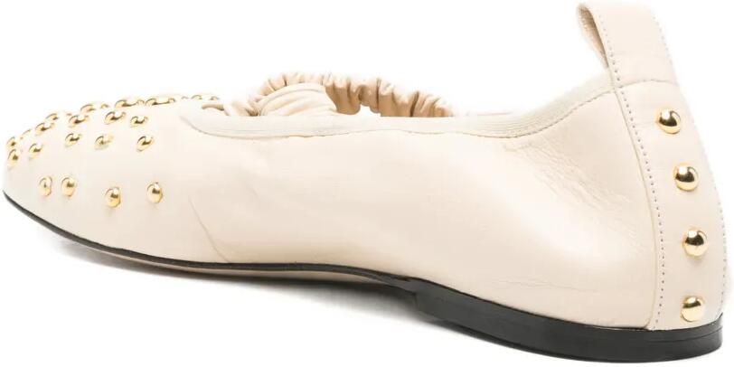 Wandler Ballerina's verfraaid met studs en ruches Beige - Foto 3