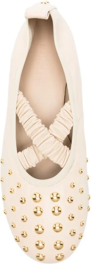 Wandler Ballerina's verfraaid met studs en ruches Beige - Foto 4