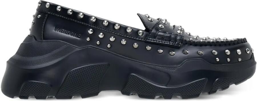 We11done Loafers met plateauzool en studs Zwart