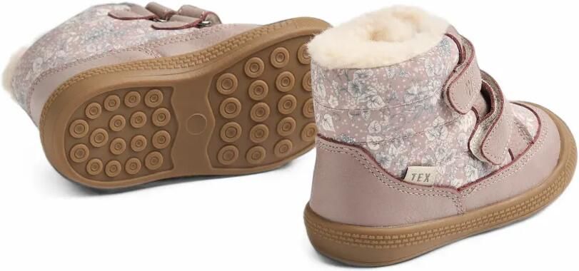 WHEAT Daxi Tex leren enkellaarzen met bloe print Roze - Foto 4