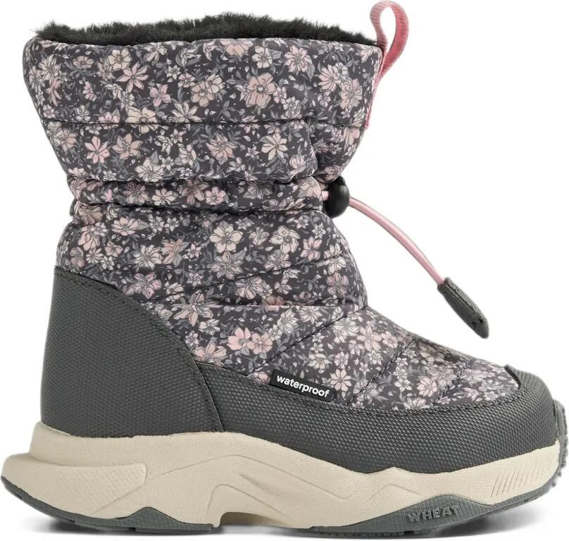 WHEAT Esme gewatteerde snowboots met bloe print Grijs