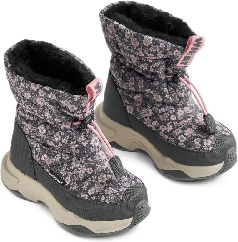 WHEAT Esme gewatteerde snowboots met bloe print Grijs - Foto 2