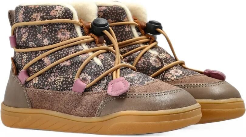 WHEAT Milan Tex enkellaarzen met bloe print Bruin