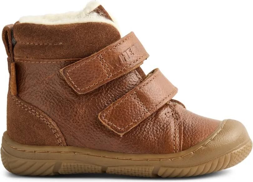 WHEAT Snug Tex enkellaarzen met klittenband Bruin