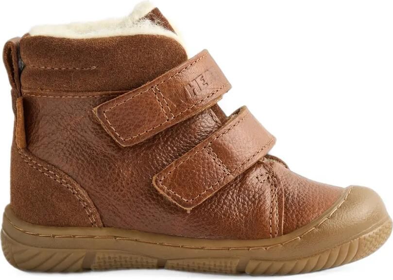 WHEAT Snug Tex enkellaarzen met klittenband Bruin