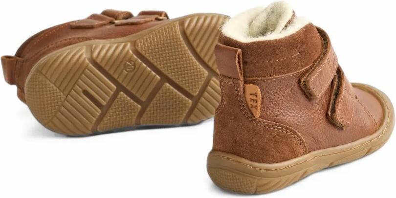 WHEAT Snug Tex enkellaarzen met klittenband Bruin - Foto 4