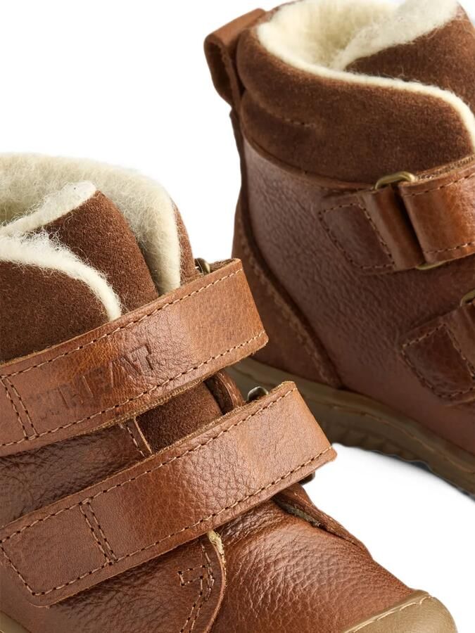 WHEAT Snug Tex enkellaarzen met klittenband Bruin - Foto 2