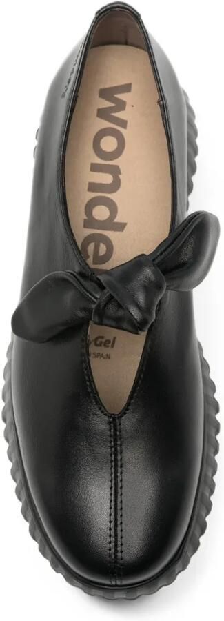 Wonders Flexfly 21 loafers met chunky zool en strikdetail Zwart - Foto 3