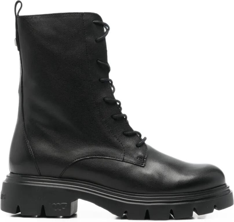 Wonders Veterlaarzen met chunky zool Zwart