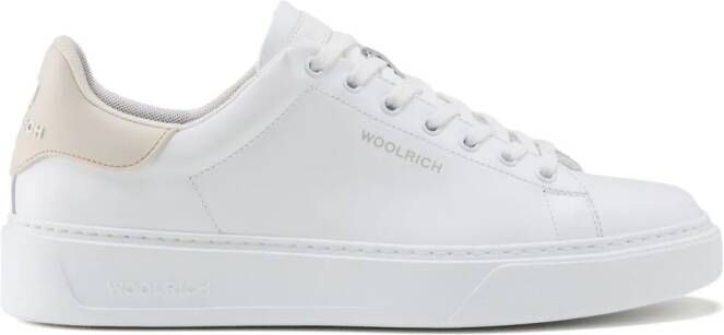Woolrich Classic Court leren sneakers Wit