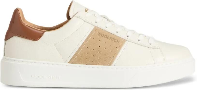 Woolrich Classic Band Court sneakers met vlakken Wit