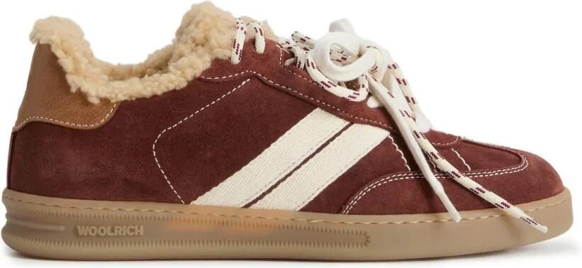 Woolrich Double sneakers met contrasterende hak Bruin