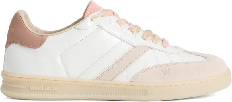 Woolrich Doubleu sneakers met gebarsten effect Wit