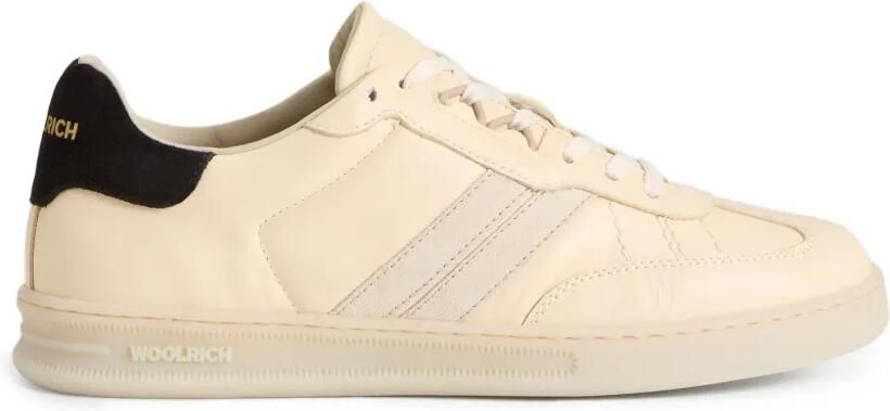 Woolrich Doubleu sneakers met suède details Beige