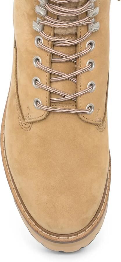 Woolrich Enkellaarzen met plateauzool en lammy voering Beige - Foto 3