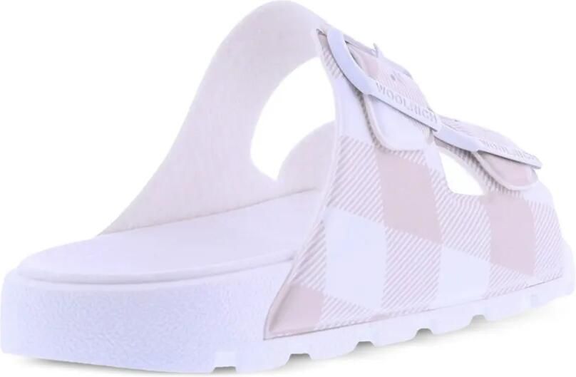 Woolrich Geruite slippers met gespsluiting Wit - Foto 2
