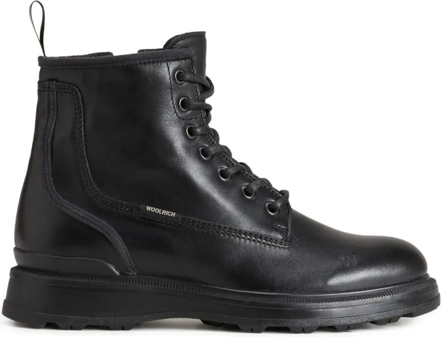 Woolrich Grove leren combat boots Zwart
