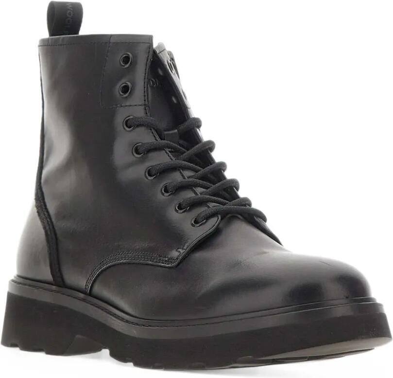 Woolrich lace-up leather boots Zwart - Foto 4