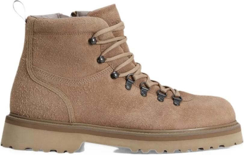 Woolrich lace-up suede boots Beige
