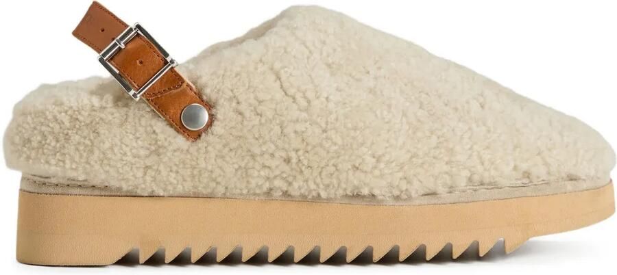 Woolrich Lammy muiltjes met gespbandje Wit
