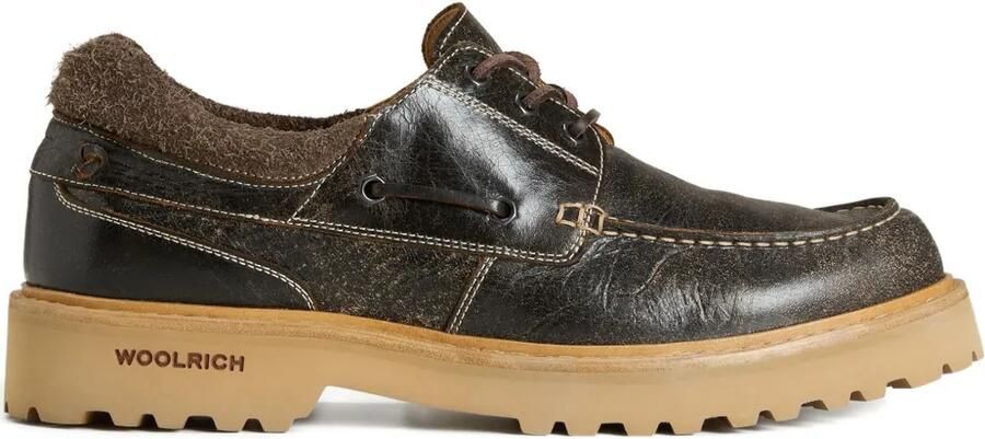 Woolrich Leren bootschoenen met veters Bruin