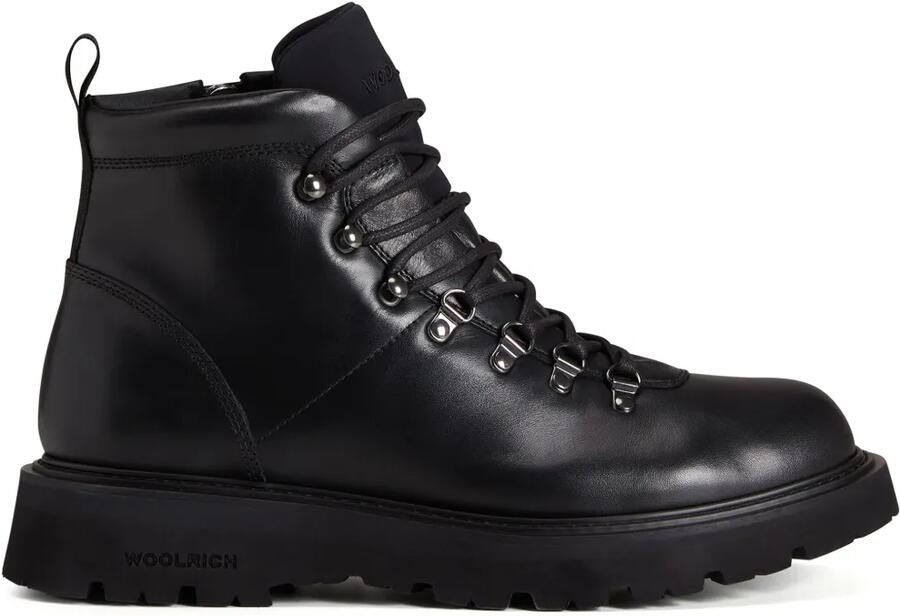 Woolrich Leren combat boots Zwart