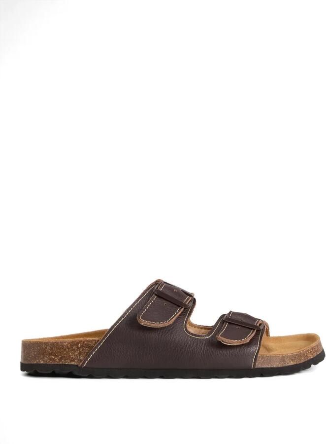 Woolrich Leren sandalen met bandje Bruin