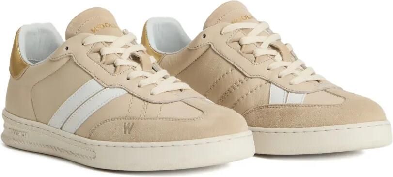 Woolrich Leren sneakers met streep Beige - Foto 5